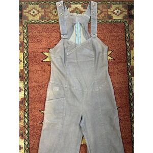 Vintage 90s Snug Industries Gray Rave Overalls Size 4 Disco Hippy Flare